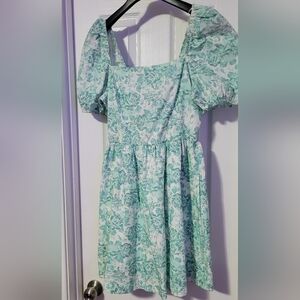 Shabby Chic - Light Green Floral Dress